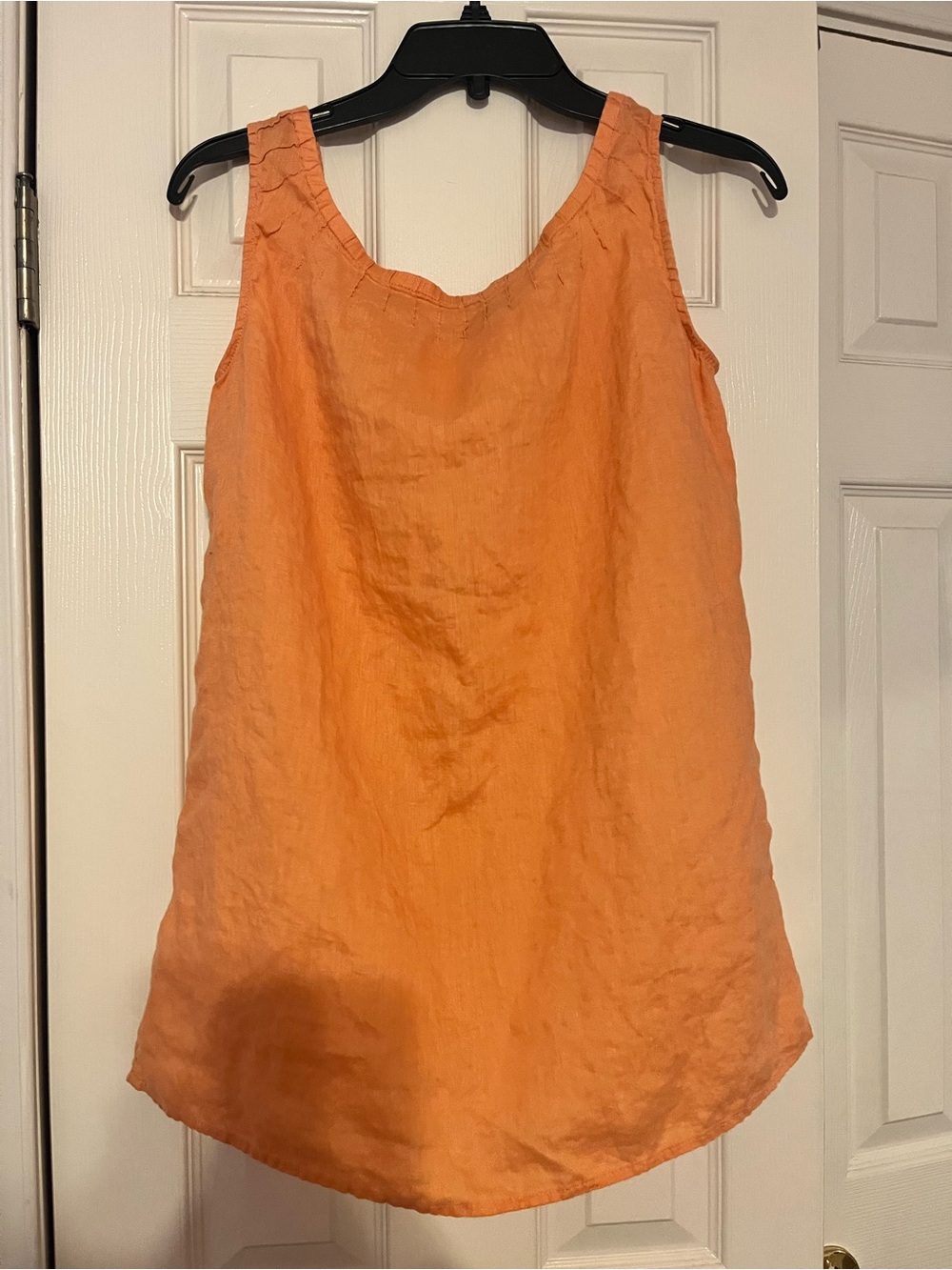 J. Jill Orange Sleeveless Linen-Blend Tank - Picture 2 of 6